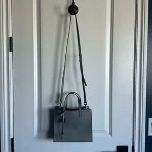 Marc Jacobs Mini Grind Coated Leather Tote; Color Rock Grey